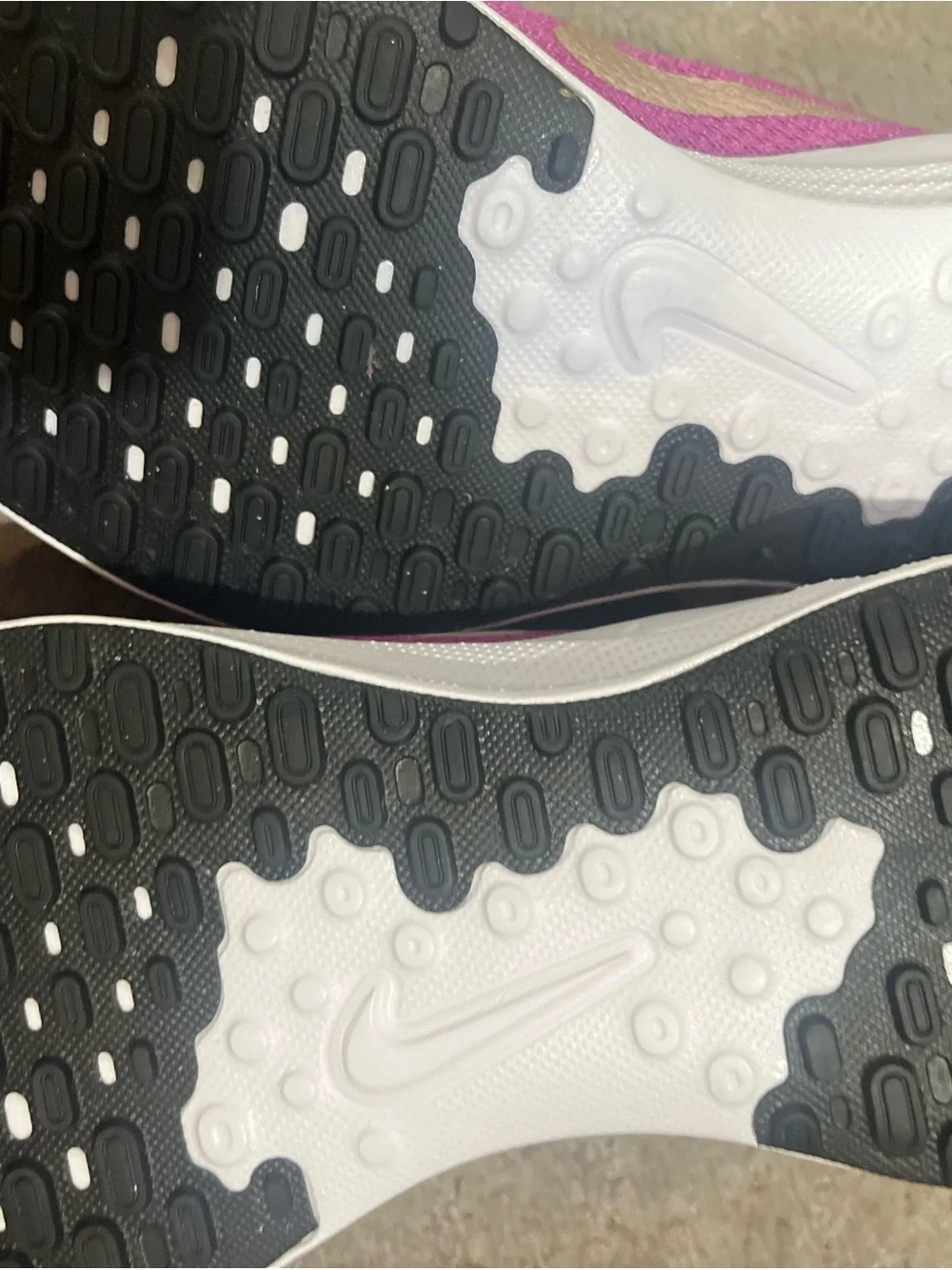 Nike Women’s Black/Purple Running Shoes with Gold Swoosh